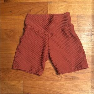 Booty by Brabants Brown Bike Shorts Textured Mid-Thigh